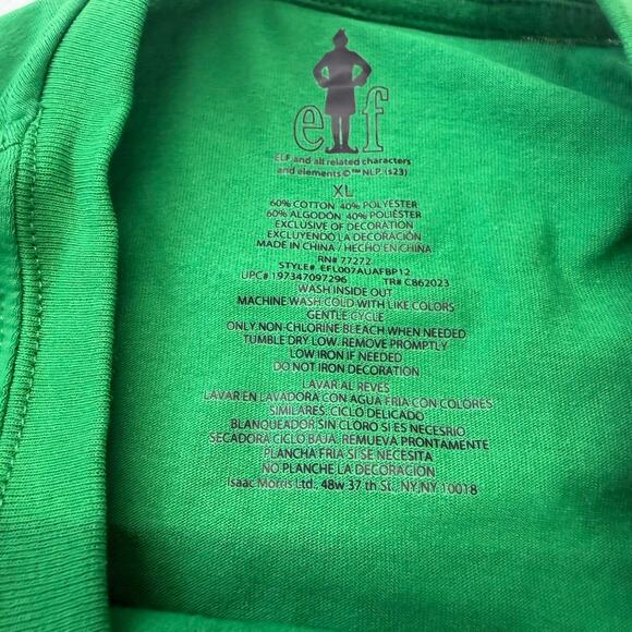 NWT Elf "Smiling is my Favorite!" Green Graphic T-Shirt Size XL ELF the Movie - Picture 7 of 7